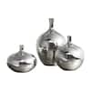 MADISON PARK Signature Ansen 3-Piece Silver Mirrored Ceramic