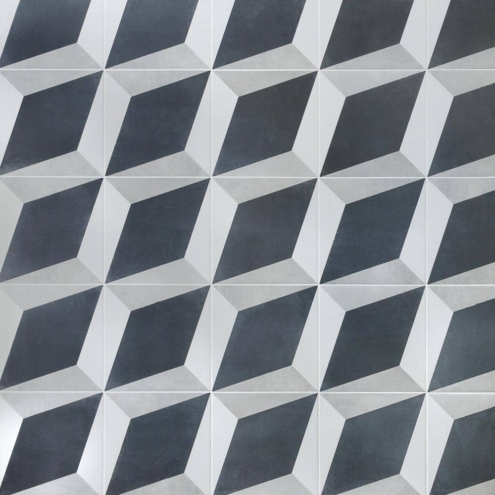 Sintra Block Encaustic 4 in. x 0.39 in. Matte Porcelain Tile Sample price history on PriceWatchPro