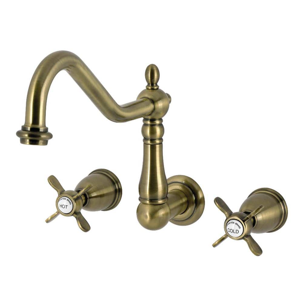 Essex 2-Handle Wall Mount Standard Kitchen Faucet in Antique Brass price history on PriceWatchPro