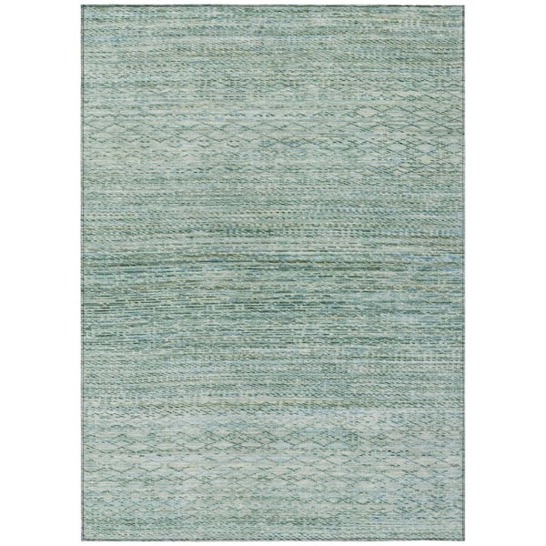 Chantille Machine Washable Indoor/Outdoor Abstract ACN2150 Aqua 2 ft. 6 in. x 3 ft. 10 in. Area Rug