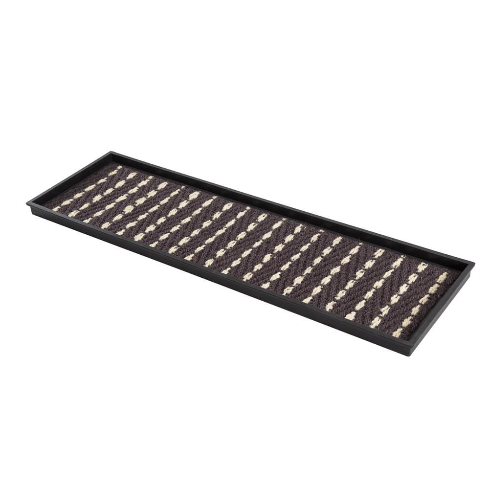 46.5 in. x 14 in. x 1.5 in. Natural and Recycled Rubber Boot Tray with Gray