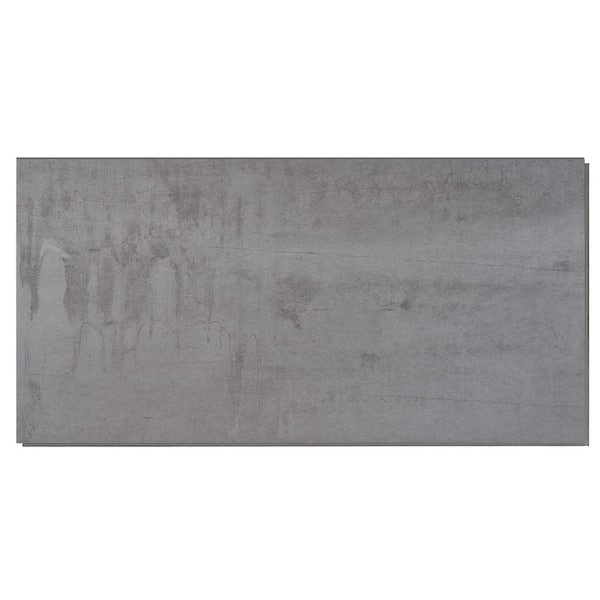 Ivy Hill Tile Take Home Sample- Angela Harris Metallic Steel 6 in. x 0.19 in. Click Lock Matte Waterproof Luxury Vinyl Plank Flooring