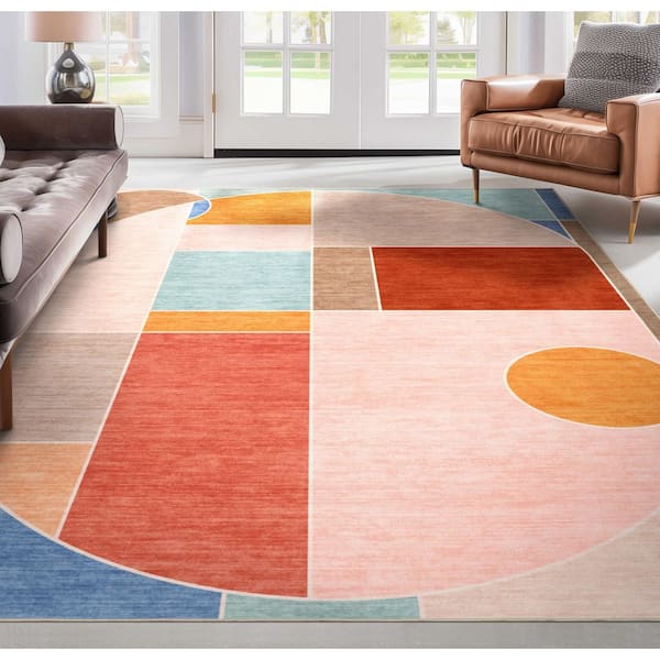 Apollo Essence Modern Geometric, 3 ft. 3 in. x 5 ft. in., Multi Area Rug