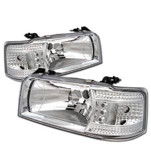 Ford F150 92-96 / Ford Bronco 92-96 1PC LED ( Replaceable LEDs ) Crystal Headlights - Chrome