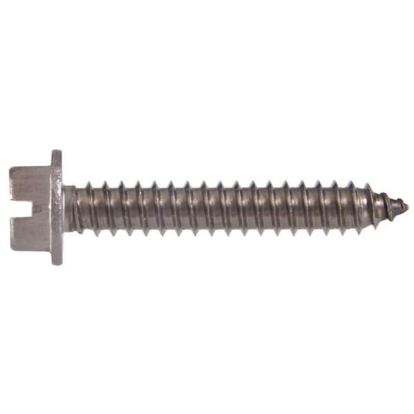 The Hillman Group #12 1 in. Slotted Hex-Head Sheet Metal Screws (10-Pack)
