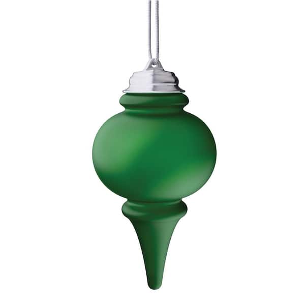 Xodus Innovations 9 in. Green Single LED Outdoor Hanging Finial Ornament