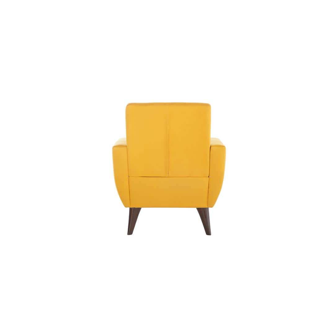 Lugano Yellow Metal Accent Chair with Under-Seat Storage