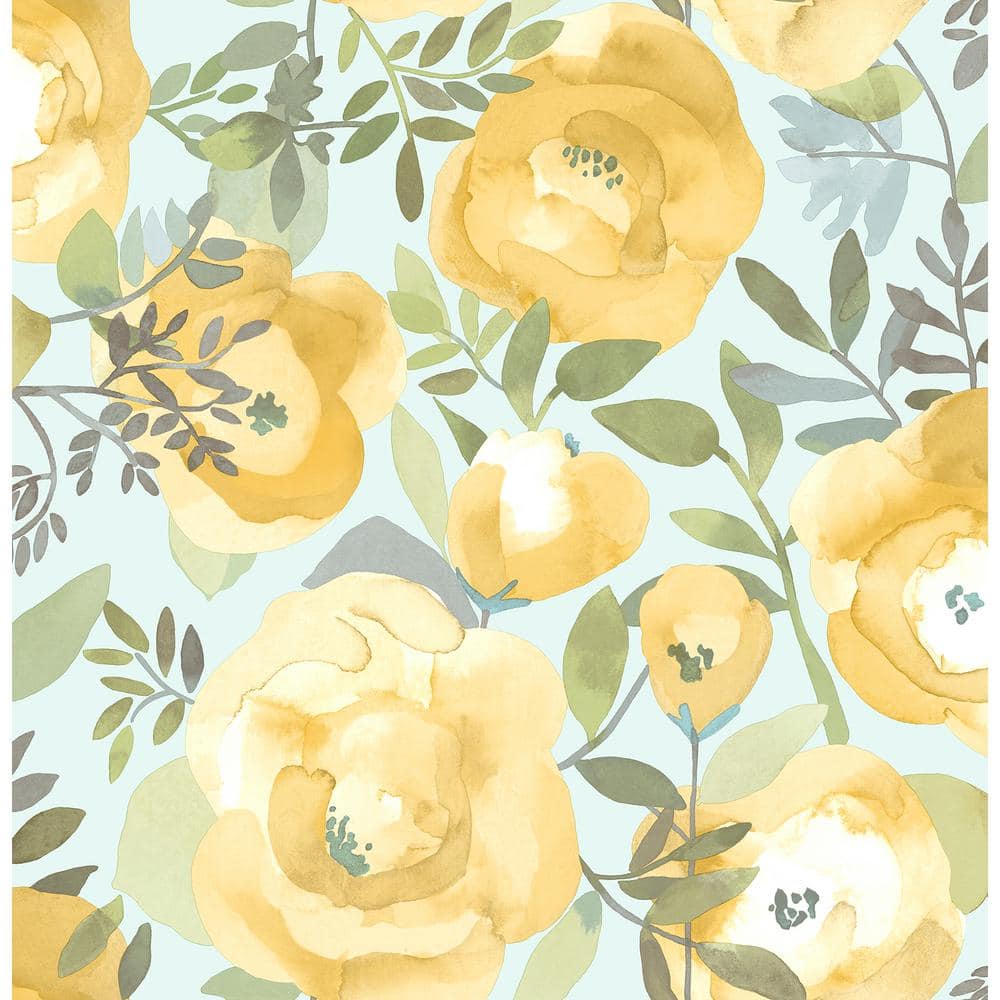 NuWallpaper Peachy Keen Yellow Yellow Wallpaper Sample NU3036SAM