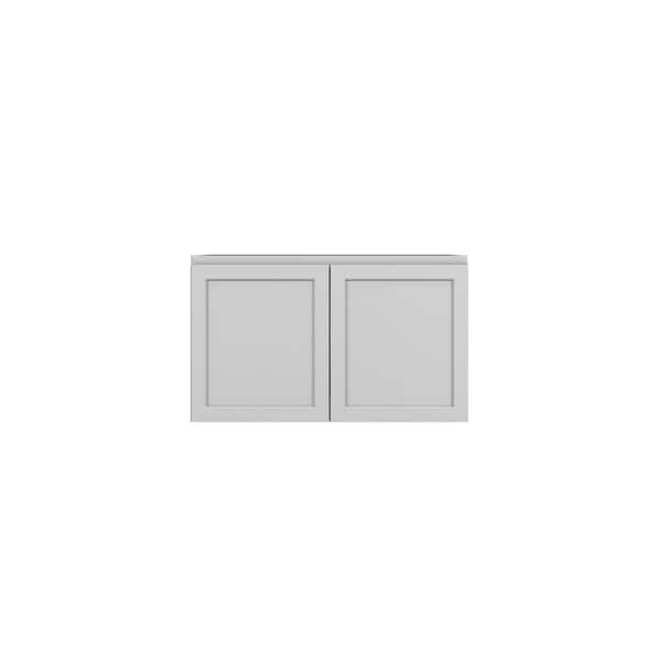 Kunal Kitchens Westport Shaker 36 in. W x 15 in. H x 24 in. D in Painted White Plywood Assembled Wall Cabinet
