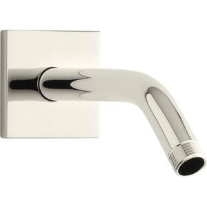 Loure 7.5 in. Shower Arm and Flange in Vibrant Polished Nickel