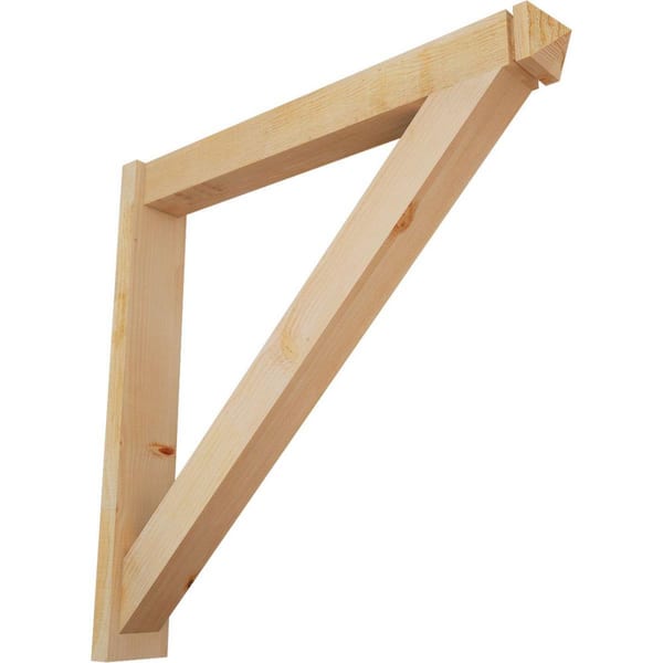 Ekena Millwork 6 in. x 42 in. x 42 in. Traditional Arts and Crafts Rough Sawn Douglas Fir Outlooker