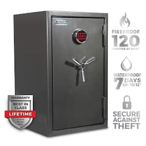 Platinum 4.98 cu. ft. Fireproof/Waterproof Home and Office Safe w/Electronic Lock Dark Gray Metallic Finish