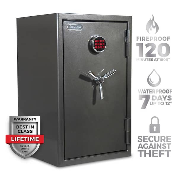 Platinum 4.98 cu. ft. Fireproof/Waterproof Home and Office Safe w/Electronic Lock Dark Gray Metallic Finish