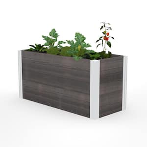 Urbana 39"L x 16"W x 18"H Small Vinyl Parklette Planter, Slate Gray, VT17612