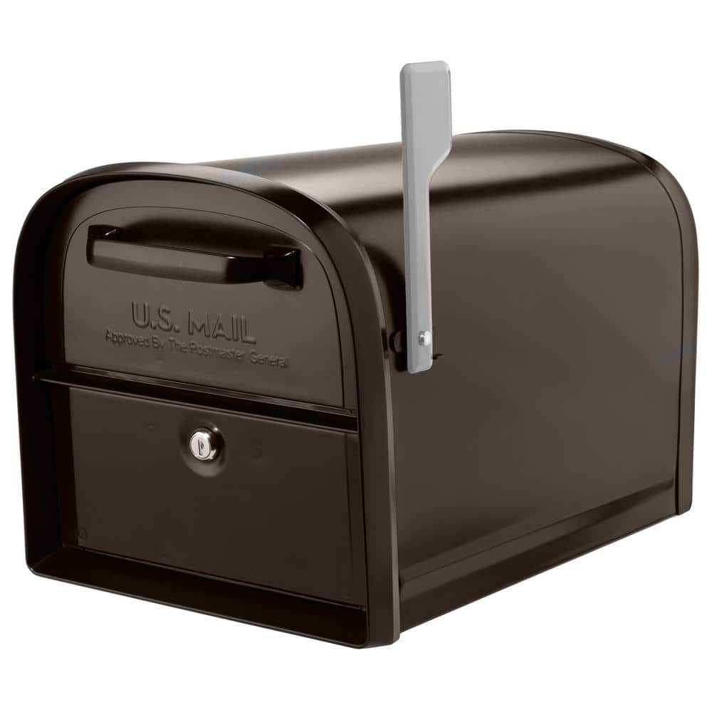Renewed Architectural Mailboxes Oasis In-ground Post Graphite Bronze