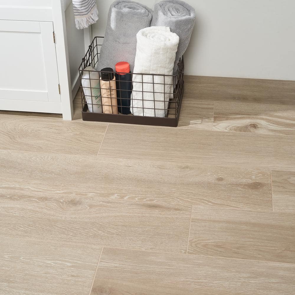 Mulberry Matte Brown Large Format Porcelain Wood Look Tile