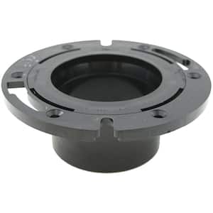 7-1/8 in. O.D. Plumbfit ABS Closet (Toilet) Flange w/Plastic Swivel Ring, Fits Over 3 in. or Inside 4 in. Sch. 40 Pipe