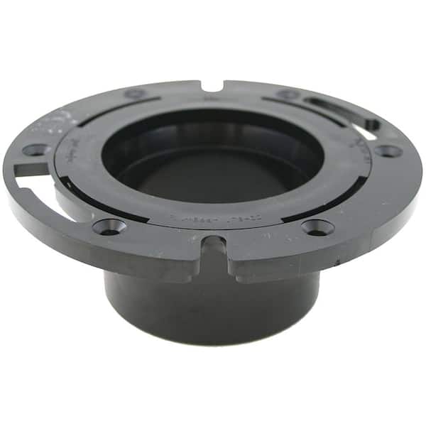 JONES STEPHENS 7-1/8 in. O.D. Plumbfit ABS Closet (Toilet) Flange w/Plastic Swivel Ring, Fits Over 3 in. or Inside 4 in. Sch. 40 Pipe
