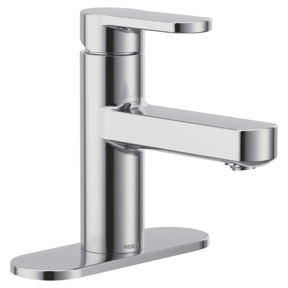 MOEN Laris Single-Handle Single-Hole Bathroom Faucet in Chrome (Valve Included)