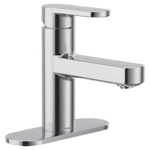 Laris Single-Handle Single-Hole Bathroom Faucet in Chrome (Valve Included)