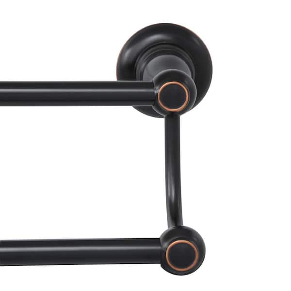 Delta Porter 24 in. Double Towel Bar in Oil Rubbed Bronze 78425-ORB - The  Home Depot