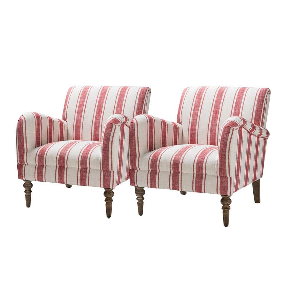 Red striped armchair new arrivals