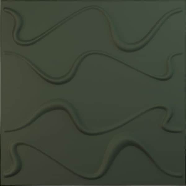 19 5/8 in. x 19 5/8 in. Versailles EnduraWall Decorative 3D Wall Panel Satin Hunt Club Green (12-Pack for 32.04 Sq. Ft.)