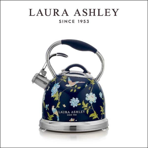 Laura Ashley 10 Cup Stainless Steel Stovetop Tea Kettle Elveden Navy