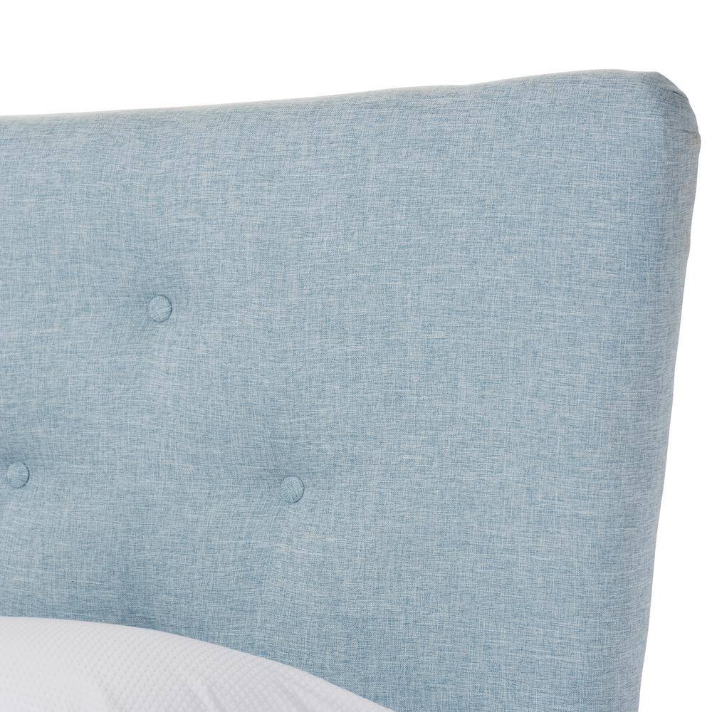 Hannah King-Sized Linen Upholstered Bed with Tufted Headboard
