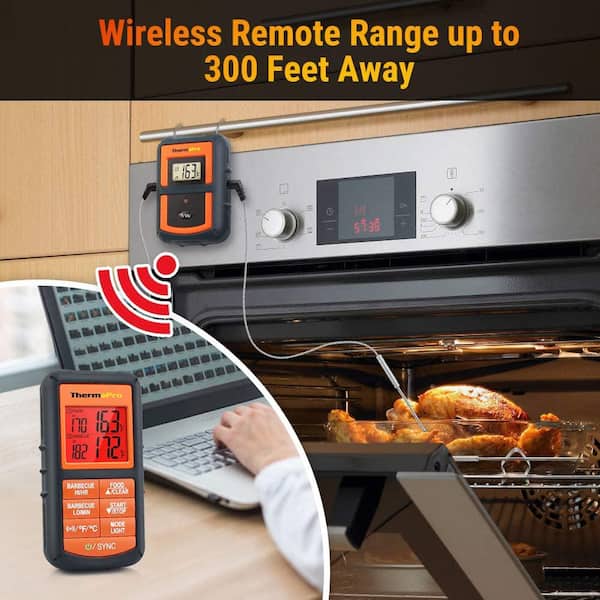 thermopro tp20 wireless remote digital meat thermometer with dual probe