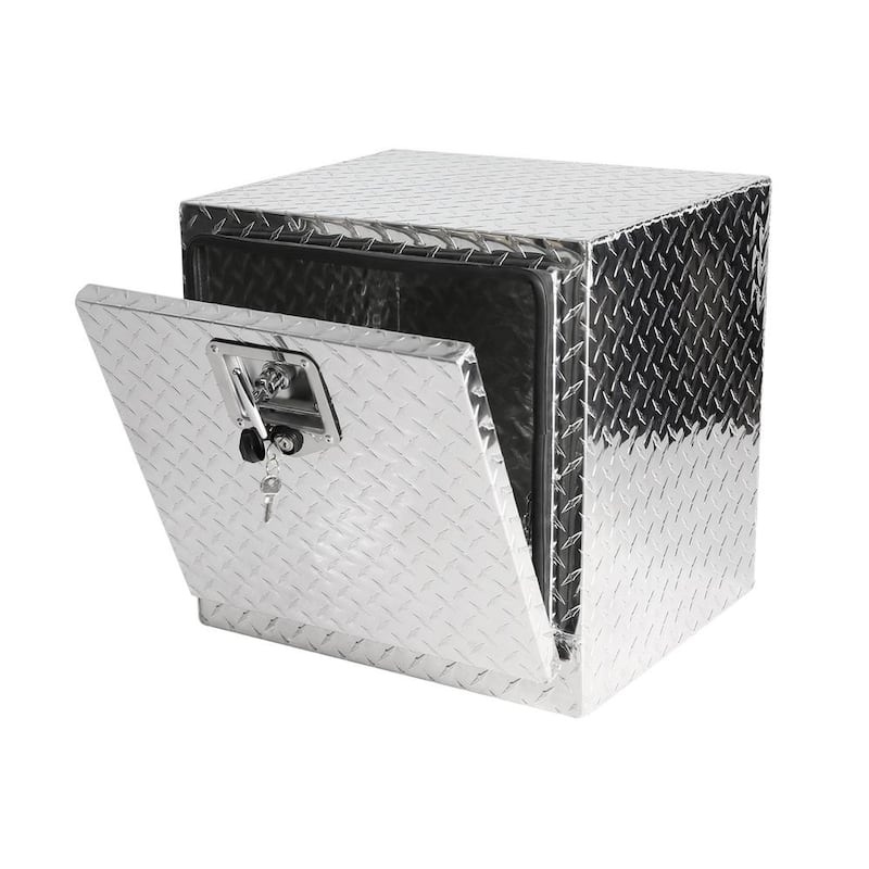 24 Gal. Aluminum Deck Box, Tool Box with T-Handle Lock and Keys