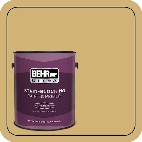 BEHR ULTRA 1 gal. #M320-5 Dried Chamomile Extra Durable Eggshell Enamel Interior Paint & Primer