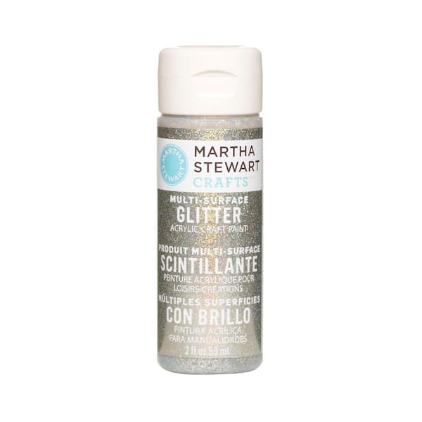 Martha Stewart Crafts 2-oz. Antique Silver Multi-Surface Glitter Acrylic Craft Paint