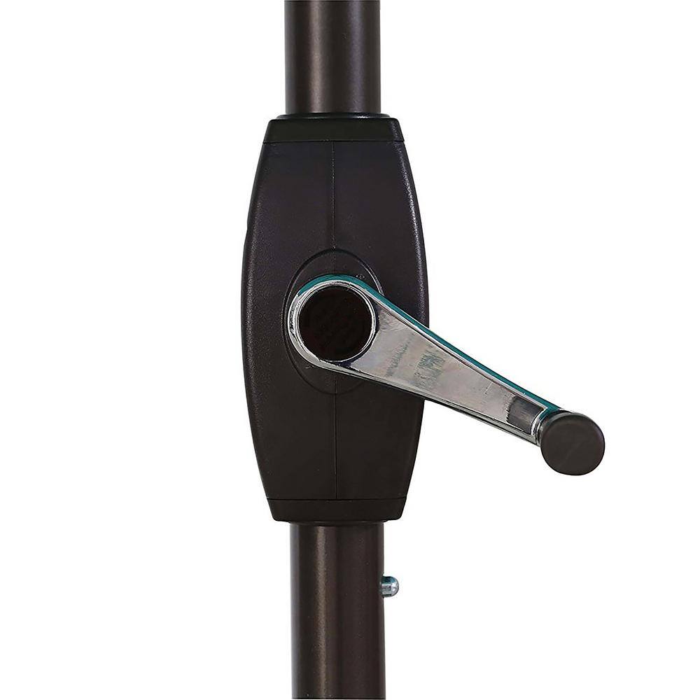 Turquoise 9-Foot Steel Patio Umbrella with Tilt and Crank