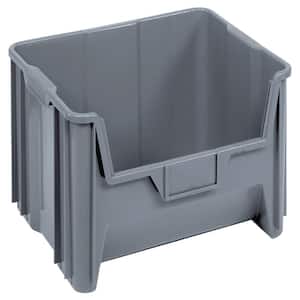 Heavy-Duty Giant Stack 16-Gal. Storage Tote in Gray (3-Pack)