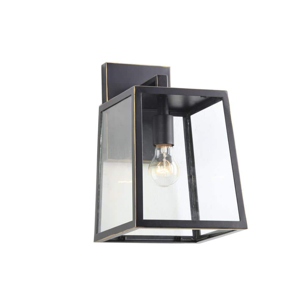  Medium Trey 1-Light Imperial Black Outdoor Wall Lantern Sconce