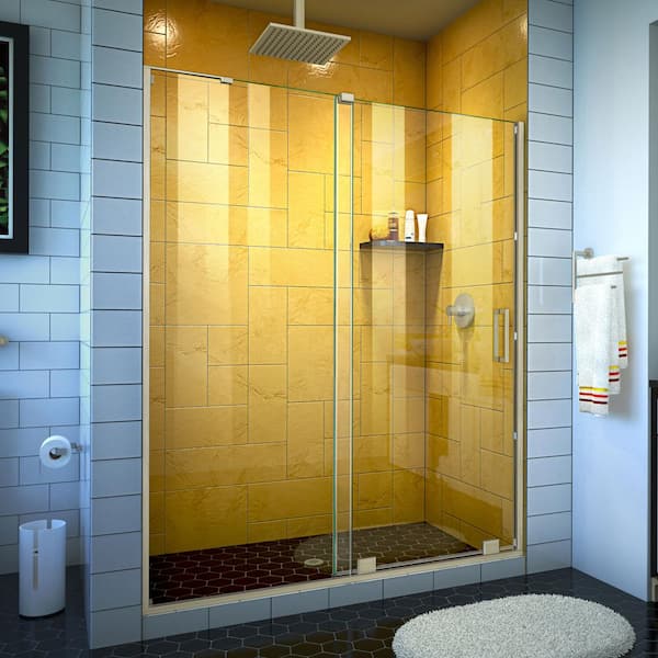 Mirage-Z 60 in. W x 72 in. H Frameless Sliding Shower Door in Brushed Nickel