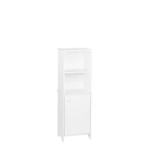 Medford Collection 15.75 in. W x 11.75 in. D x 46 in. H Tall Floor Cabinet in White