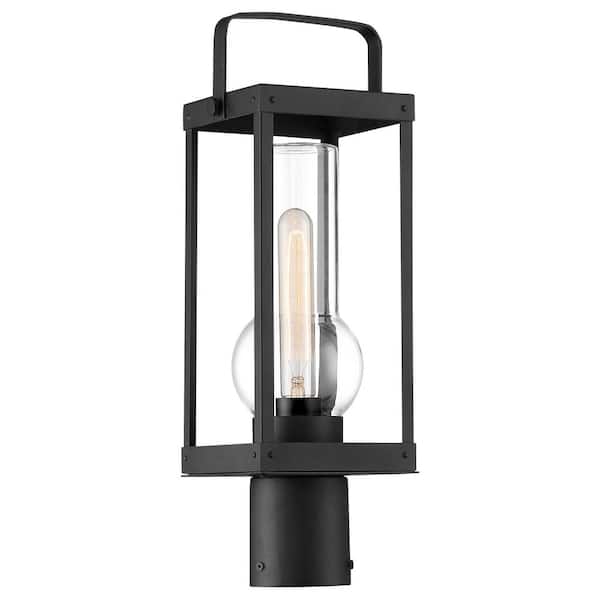 Sullivans Landing 1-Light Sand Black Outdoor Post Lantern