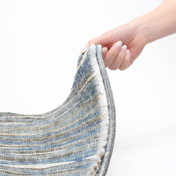 Dream Shag Premium Machine Washable Abstract ADS31 Blue 8 ft. x 10 ft. Area Rug