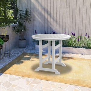 Fireworks Round Plastic 43 in. H Outdoor Patio Bistro Dining Bar Table