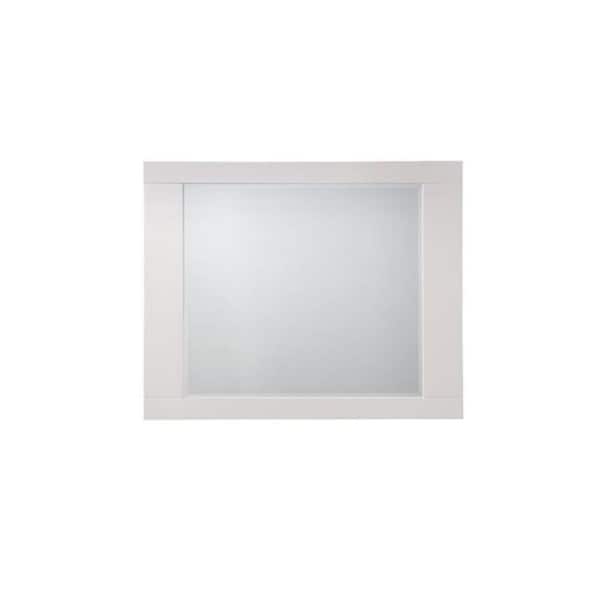 HomeRoots 46 in. W x 37 in. H Wood White Dresser Mirror