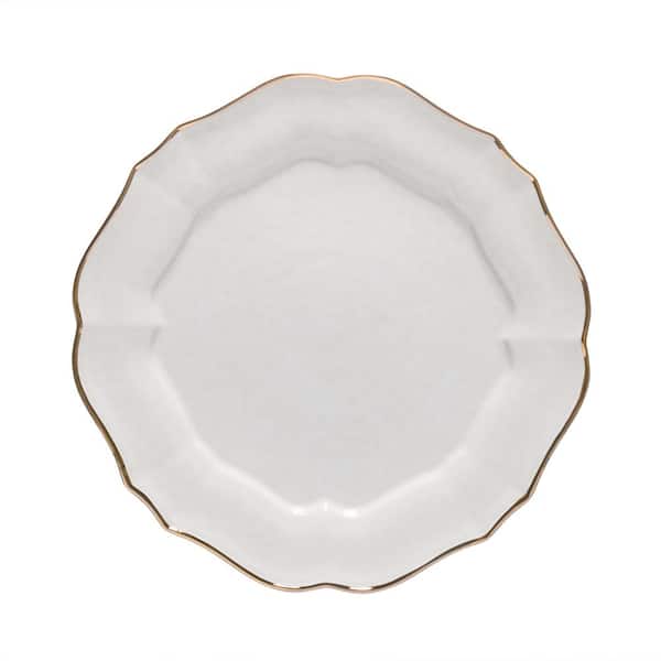 CASAFINA Impressions White and Gold Charger Plate