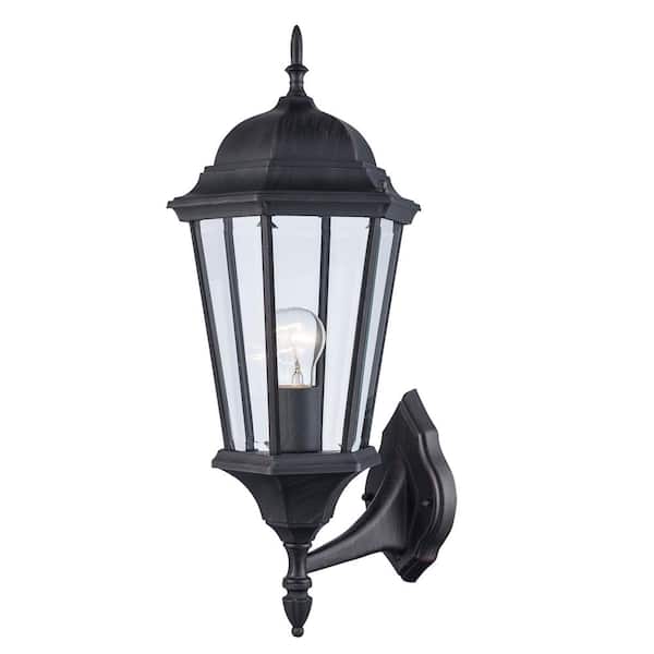 Bel Air Lighting San Rafael 1-Light Rust Coach Outdoor Wall Light Fixture with Clear Glass