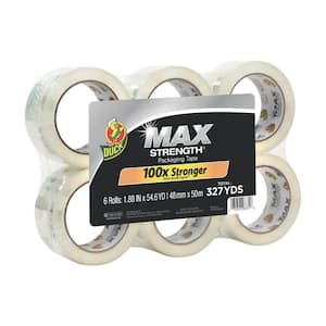 MAX Strength 1.88 in. x 54.6 yd. Packaging Tape (6-Pack)