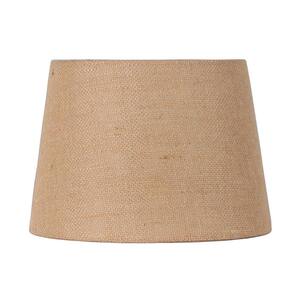 Mix and Match 11 in. x 13 in. x 9 in. Height Beige Burlap Hardback Drum Shade