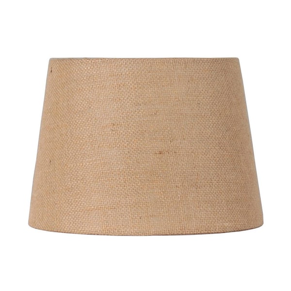 Adesso Mix and Match 11 in. x 13 in. x 9 in. Height Beige Burlap Hardback Drum Shade