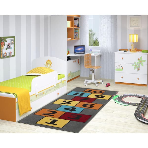 Ottomanson Machine Washable Non-Slip Rubberback Educational Town Traffic  Play Kids Bedroom, Playroom Area Rug & Reviews