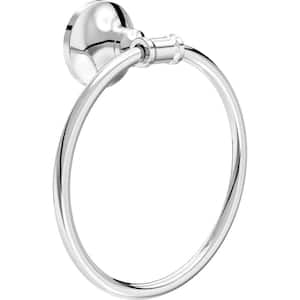 Chamberlain Wall Mount Round Closed Towel Ring Bath Hardware Accessory in Polished Chrome