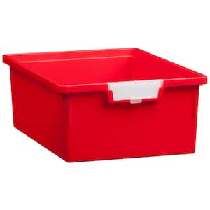 4 Gal. - Tote Tray - Slim Line 6 in. Storage Tray in Primary Red